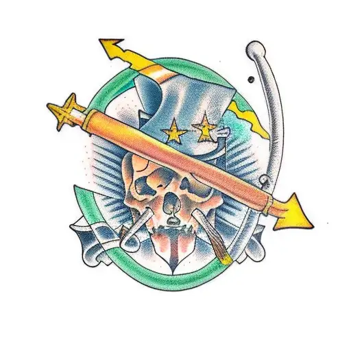 arco e flecha tattoo design idea