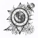 Maps from my scars, they keep telling me to go through thorns to the stars, slowly like a teardrop broken bottle with a semicolon tattoo design idea