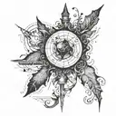 Maps from my scars, they keep telling me to go through thorns to the stars, slowly like a teardrop broken bottle with a semicolon tattoo design idea