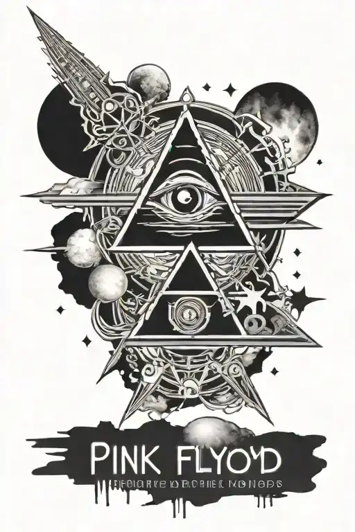 pink floyd dark side of the moon tattoo design idea