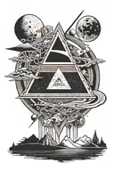 pink floyd dark side of the moon tattoo design idea