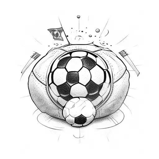 Popeye playing soccer tattoo design idea