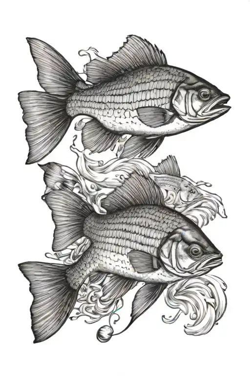 arctic grayling tattoo design idea