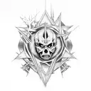 sleeve, hybrid theory cover art, the offspring, metallica, soundgarden tattoo design idea