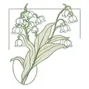 lily of valley round tattoo design idea