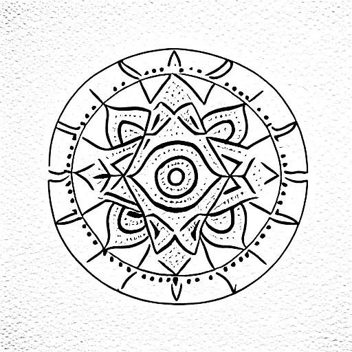 símbolo maya tattoo design idea