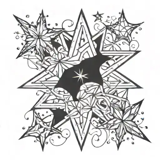 velaris three stars tattoo design idea