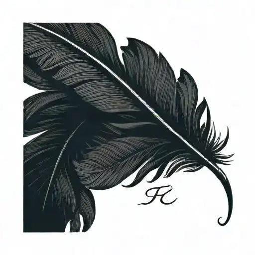 Dark Cloud  Black feather tattoo design idea