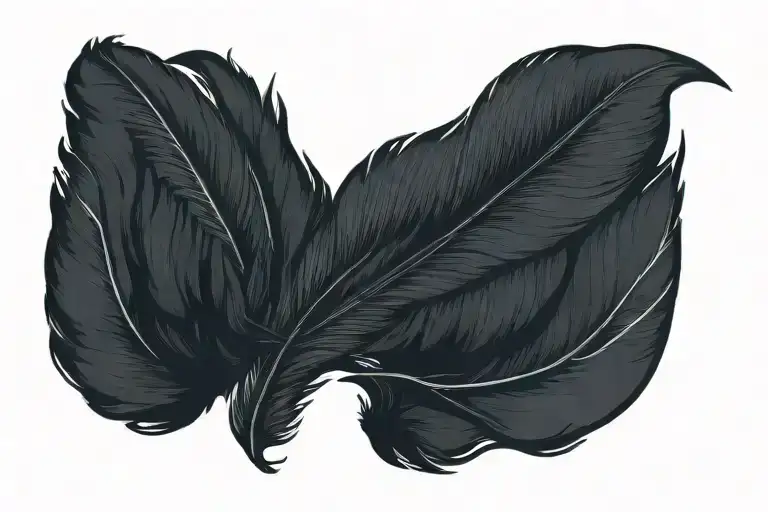 Dark Cloud  Black feather tattoo design idea