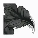 Dark Cloud  Black feather tattoo design idea