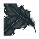 Dark Cloud  Black feather tattoo design idea