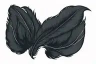 Dark Cloud  Black feather tattoo design idea