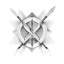  bow, arrow  tattoo design idea