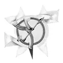  bow, arrow  tattoo design idea