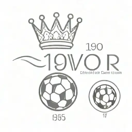 soccer ball and crown with 19 written tattoo design idea