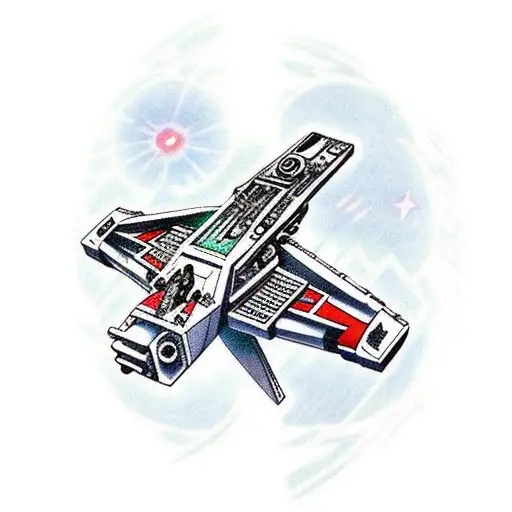 a-wing ship from star wars tattoo design idea