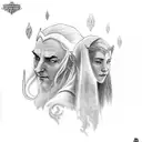 elvish Tolkien script saying all we have to decide is what to do with the time we have left tattoo design idea