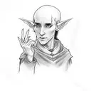 elvish Tolkien script saying all we have to decide is what to do with the time we have left tattoo design idea