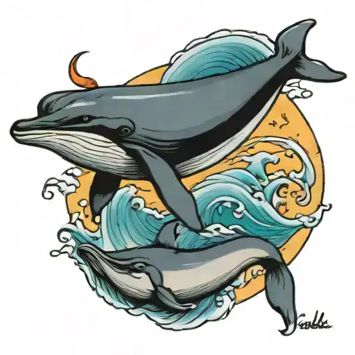 seinfeld whale tattoo tattoo design idea