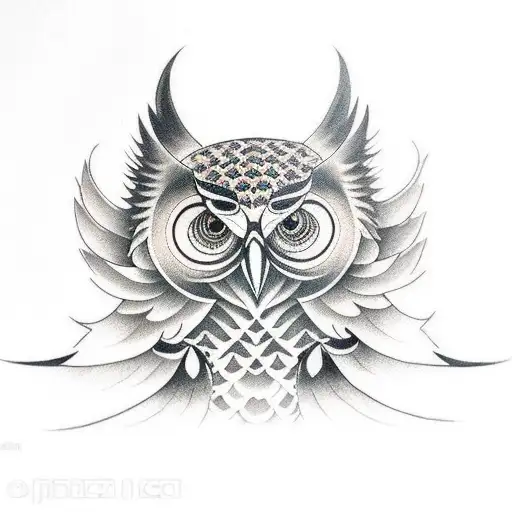 Buho tattoo design idea