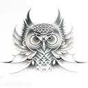 Buho tattoo design idea