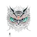 Buho tattoo design idea