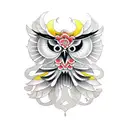 Buho tattoo design idea