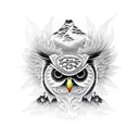 Buho tattoo design idea
