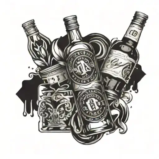 alcohol themed tattoo tattoo design idea