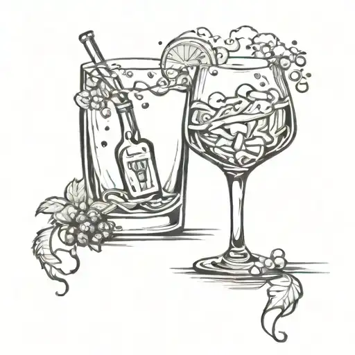alcohol themed tattoo tattoo design idea