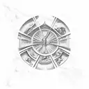 Sistine Chapel from Vatican City type art but condensed for a back tattoo, be creative and make your own twist on it.  tattoo design idea