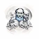 Sistine Chapel from Vatican City type art but condensed for a back tattoo, be creative and make your own twist on it.  tattoo design idea