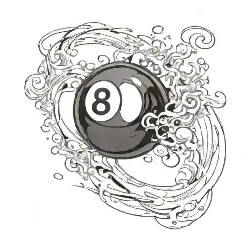 8ball tattoo design idea