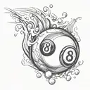 8ball tattoo design idea