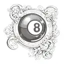 8ball tattoo design idea