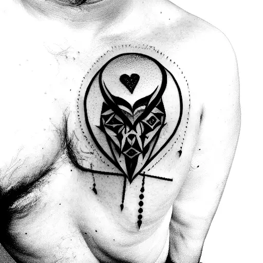 sigil hearts sparkles aggrogoth shoulder collarbome tattoo design idea