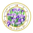 Irises and libra tattoo design idea