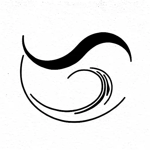 Wave with three fishes jumping tattoo design idea