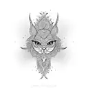 persian huma bird tattoo design idea