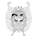 persian huma bird tattoo design idea