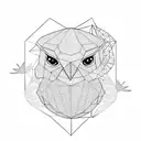 paper bird in cage tattoo design idea
