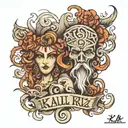 Kali and Kruz name written tattoo design idea