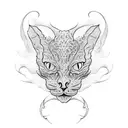 weimaner and devon rex tattoo design idea
