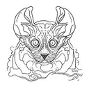 weimaner devon rex tattoo design idea