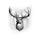 Deer antlers, bald eagle and a mallard duck tattoo design idea