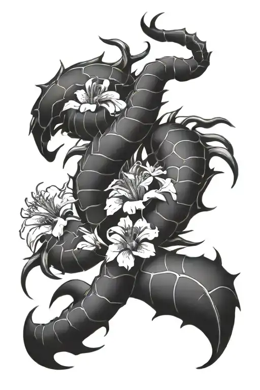 November birth flower with scorpio zodiac sign the m tattoo design idea