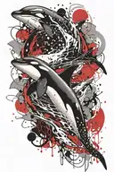 orca whale tattoo design idea