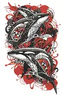 orca whale tattoo design idea