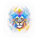 phoenix lion  tattoo design idea