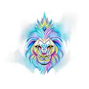 phoenix lion  tattoo design idea